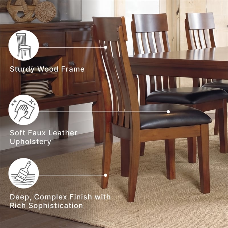 Ashley Furniture Ralene Upholstered Dining Chair in Medium Brown