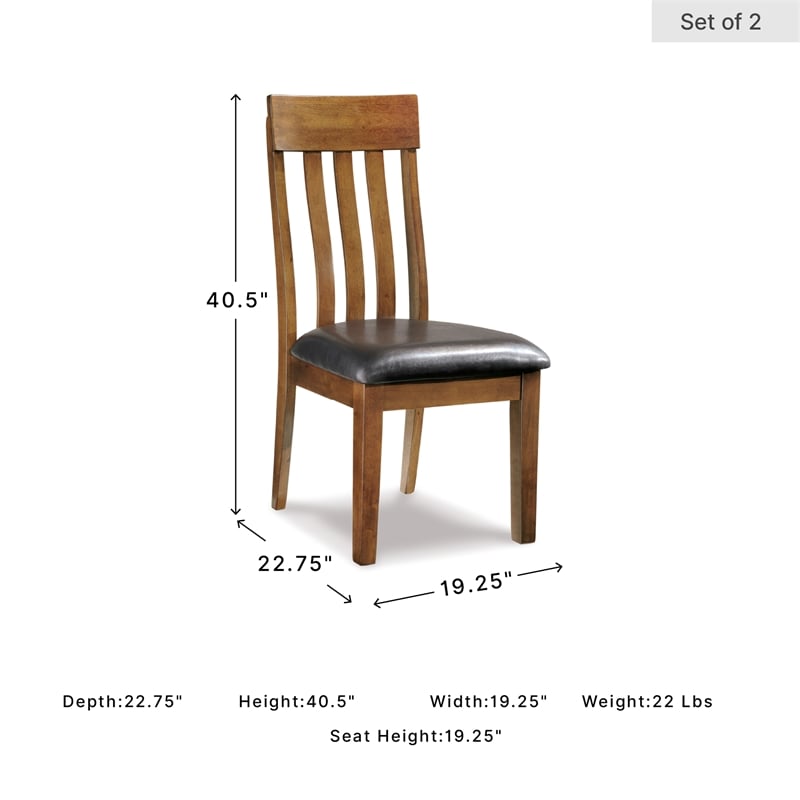 Ashley Furniture Ralene Upholstered Dining Chair in Medium Brown