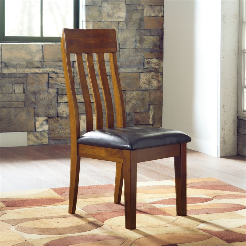 Ashley Furniture Ralene Upholstered Dining Chair in Medium Brown