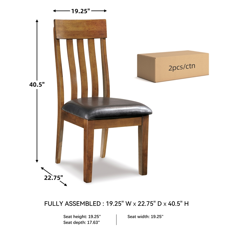 Ashley Furniture Ralene Upholstered Dining Chair in Medium Brown