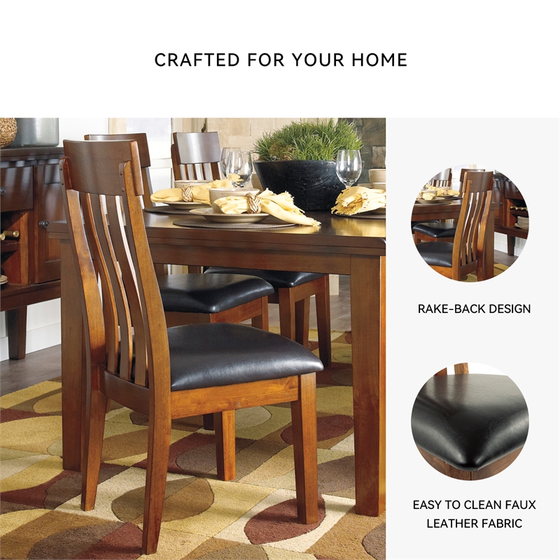 Ashley Furniture Ralene Upholstered Dining Chair in Medium Brown