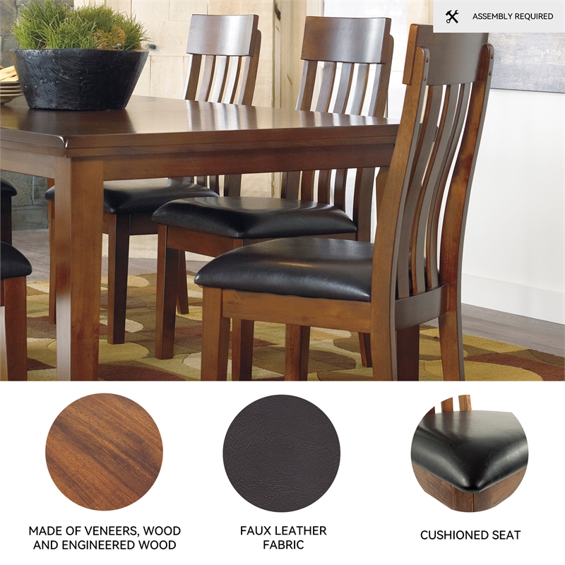 Ashley Furniture Ralene Upholstered Dining Chair in Medium Brown