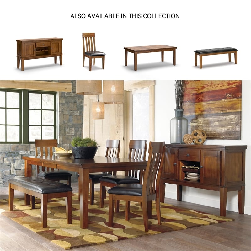 Signature Design by Ashley Ralene Butterfly Dining Table in Medium Brown