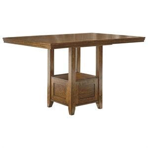 ashley furniture ralene wood extension counter height table in brown