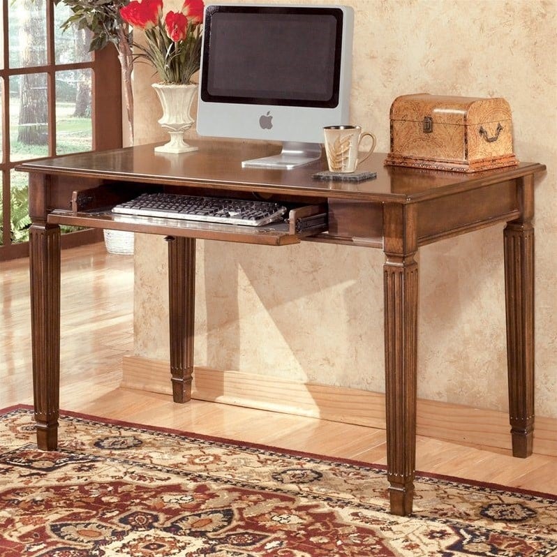 Ashley Furniture Hamlyn Small Office Leg Desk in Brown - H527-10