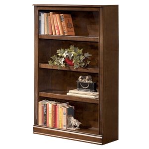 ashley furniture hamlyn medium 4 shelf bookcase in medium brown