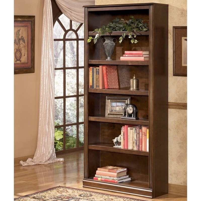 Ashley Furniture Hamlyn 6 Shelf Bookcase In Medium Brown H527 17
