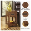 Signature Design by Ashley Furniture Breegin 1 Drawer End Table in Brown
