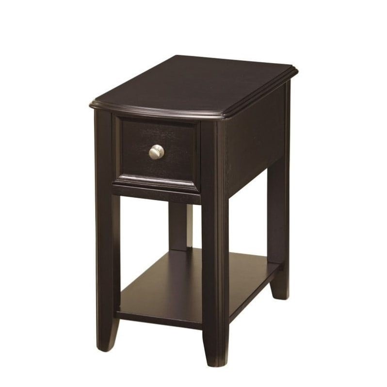 Ashley Furniture Furniture Breegin 1 Drawer End Table in Almost Black