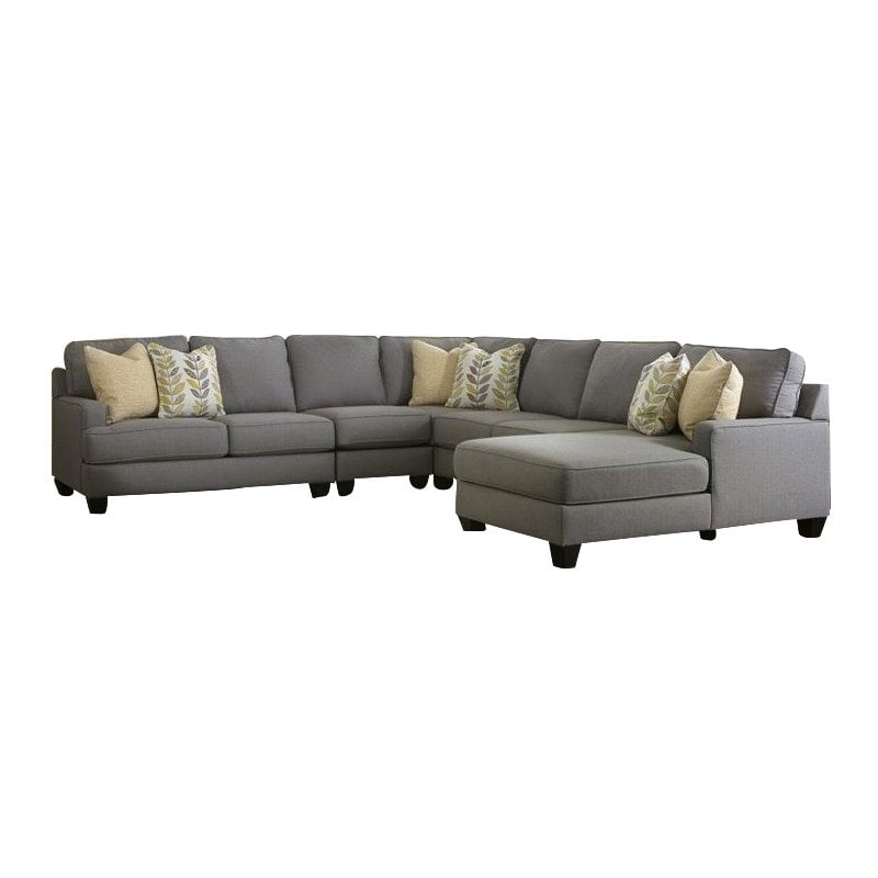 Signature Design By Ashley Furniture Chamberly 5 Piece Sectional Signature Design By Ashley Furniture Chamberly 5 Piece Sectional Sofa In Alloy 24302 55 77 34 17 46 Kit