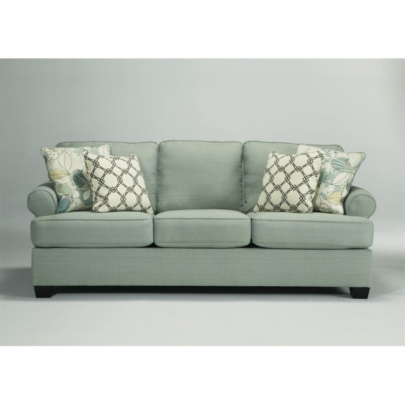 Ashley Daystar Fabric Sofa with Cushions in Seafoam 2820038