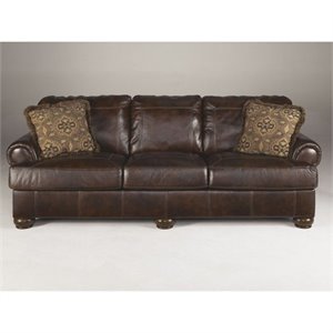 Ashley Furniture Sofas Cymax S Ashley Furniture Axiom Leather Sofa In Walnut