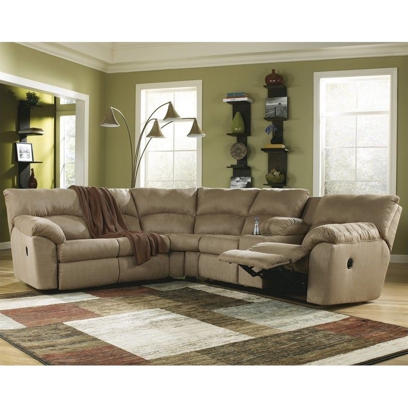 Ashley Furniture Amazon 2 Piece Fabric Reclining Sectional 