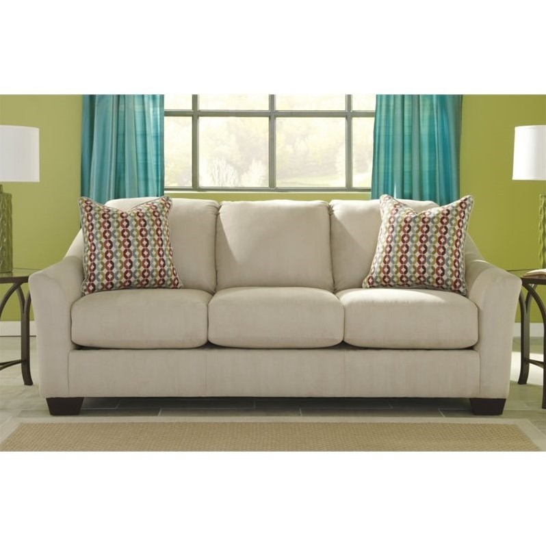 Signature Design by Ashley Furniture Hannin Fabric Sofa in Stone Beige