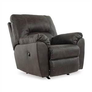 Signature Design by Ashley Tambo Fabric Rocker Recliner in Pewter