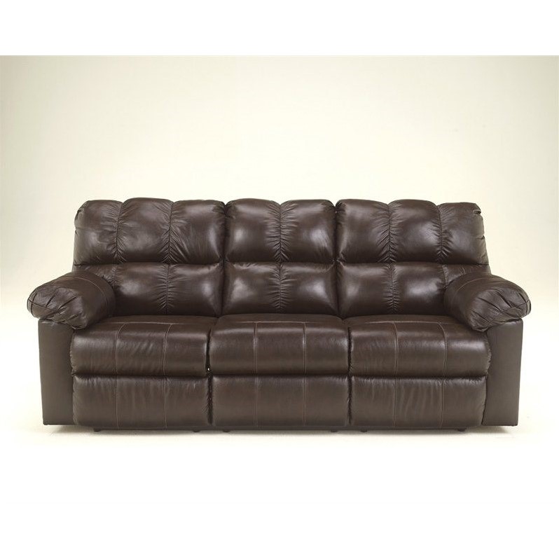 Ashley Furniture Kennard Leather Power Reclining Sofa in 