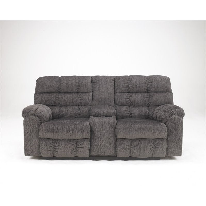 Ashley Furniture Acieona 3 Piece Fabric Reclining Sectional in Slate 58300778994KIT