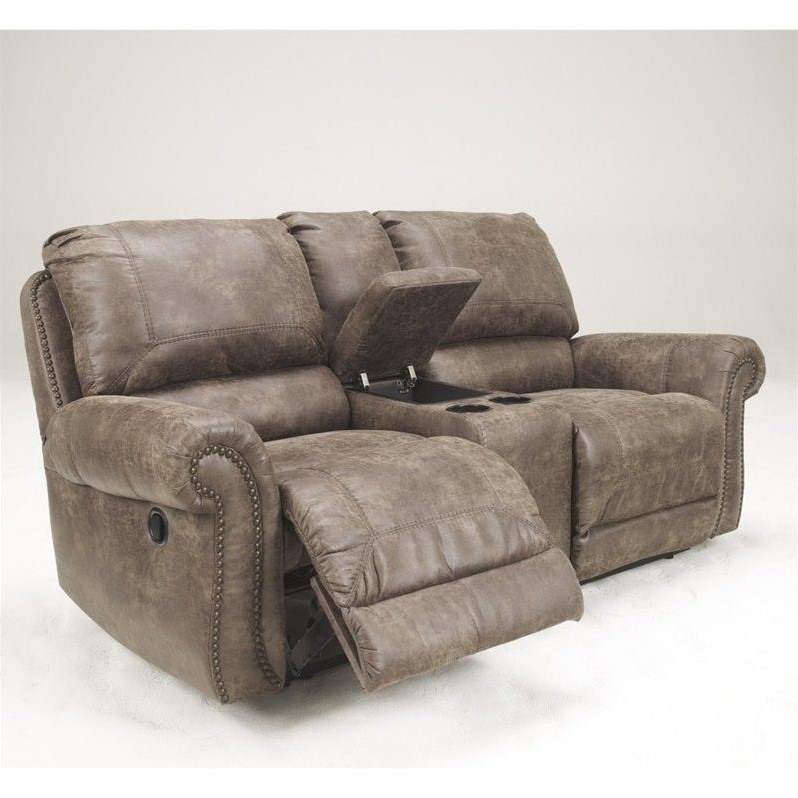 Ashley Furniture Oberson Double Power Reclining Loveseat In Smoke Ashley Furniture Oberson Double Power Reclining Loveseat In Smoke