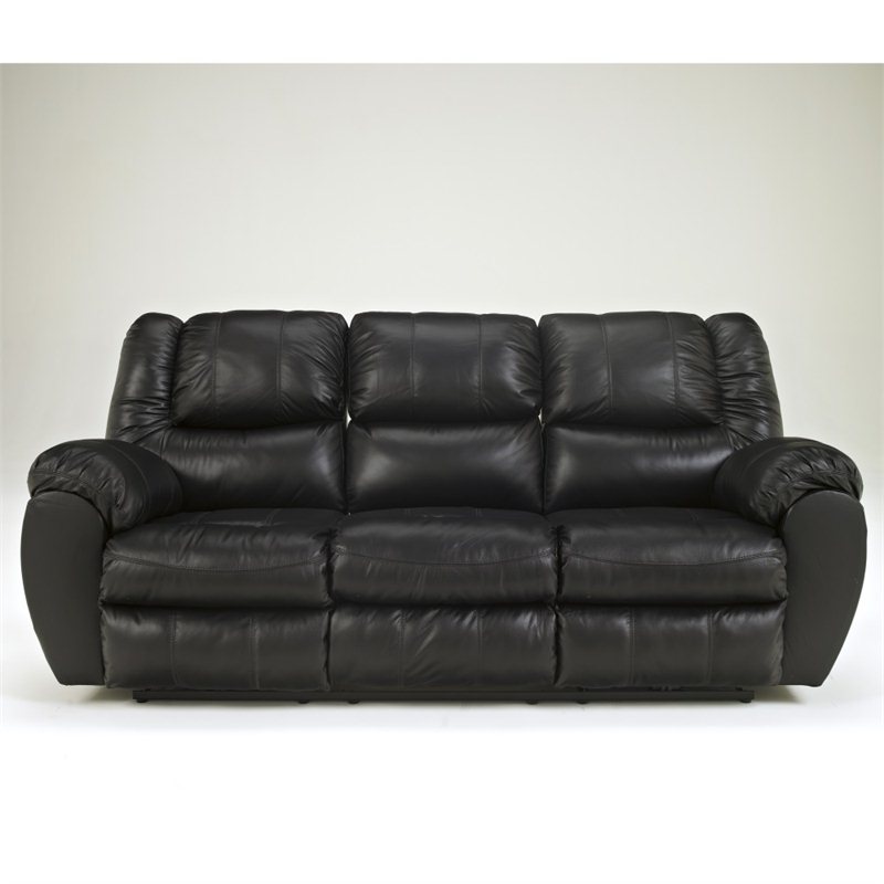 Signature Design by Ashley Furniture McAdams Leather Reclining Sofa in ...