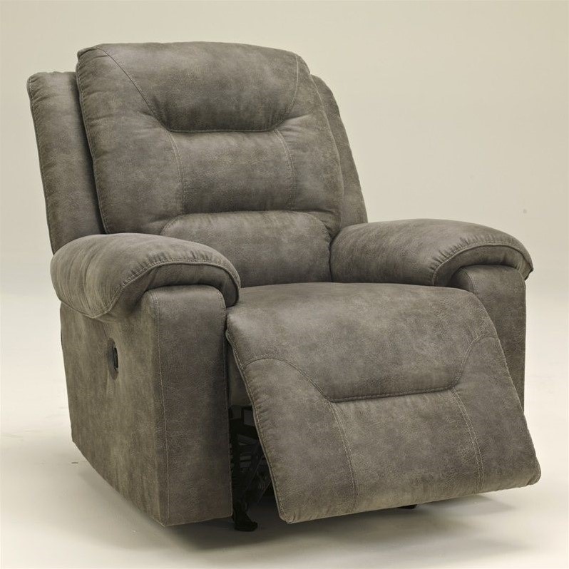 ashley furniture rotation rocker recliner in smoke - 9750125