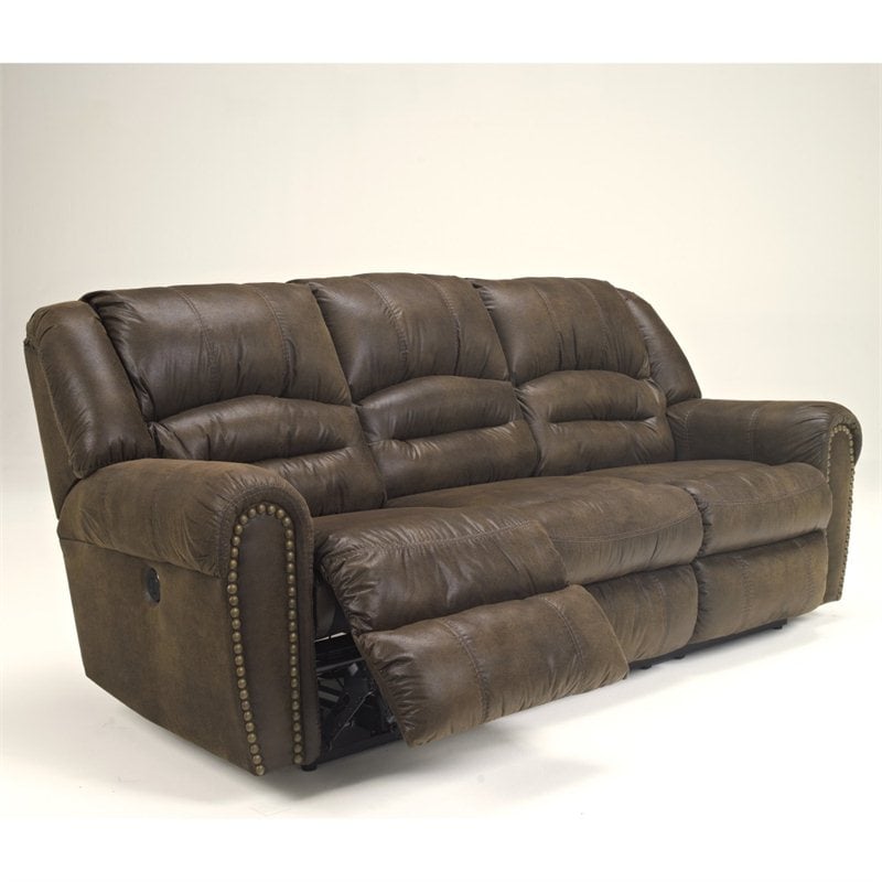 Ashley Furniture McNeil Faux Leather Reclining Sofa in 