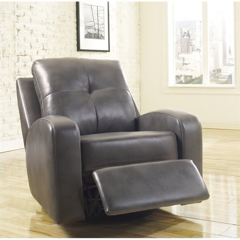 Ashley Furniture Mannix DuraBlend Leather Swivel Glider Recliner 2140461