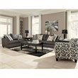 Signature Design by Ashley Furniture Levon 2 Piece Sofa Set in Charcoal ...