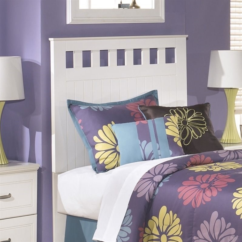Ashley Furniture Lulu Wood Twin Panel Headboard in White B10252