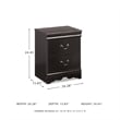 Ashley Furniture Huey Vineyards 2 Drawer Wood Nightstand in Black