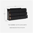 Ashley Furniture Maribel 6 Drawer Wood Double Dresser in Black