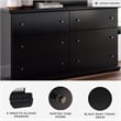 Ashley Furniture Maribel 6 Drawer Wood Double Dresser in Black