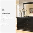 Ashley Furniture Maribel 6 Drawer Wood Double Dresser in Black