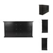 Ashley Furniture Maribel 6 Drawer Wood Double Dresser in Black