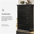 Signature Design by Ashley Maribel 5 Drawer Wood Chest in Black