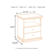 Signature Design by Ashley Maribel 1 Drawer Wood Nightstand in Black