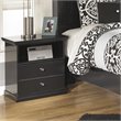 Ashley Furniture Maribel 1 Drawer Wood Nightstand in Black