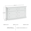 Ashley Furniture Bostwick Shoals 6 Drawer Wood Double Dresser in White