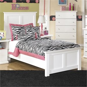 bostwick shoals wood panel bed in white
