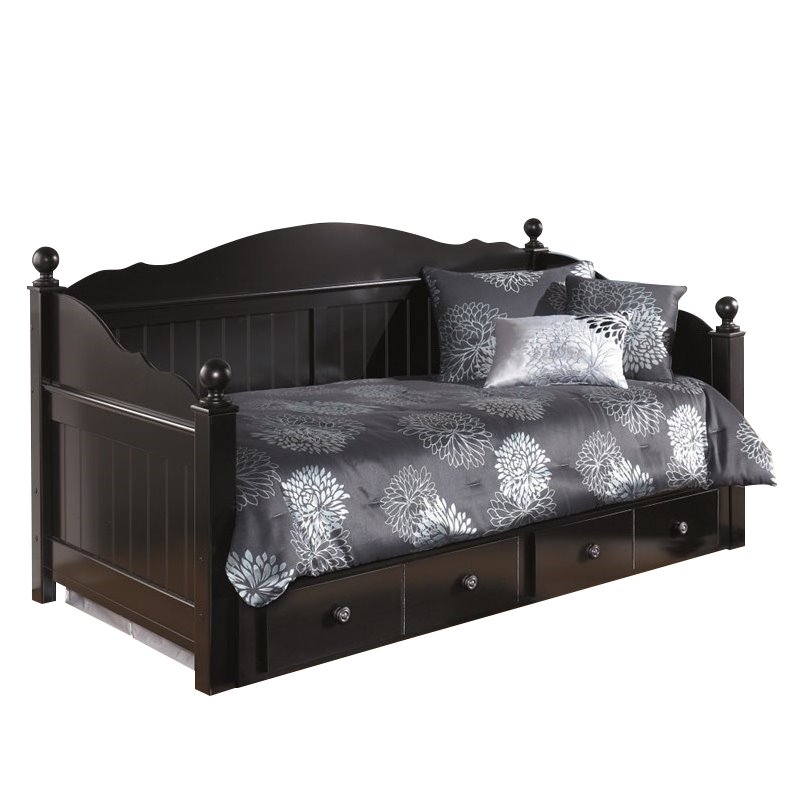 Ashley Jaidyn Wood Storage Daybed in Black B10081B1506080KIT