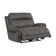 Signature Design by Ashley Austere Faux Leather Zero Wall Recliner in Gray