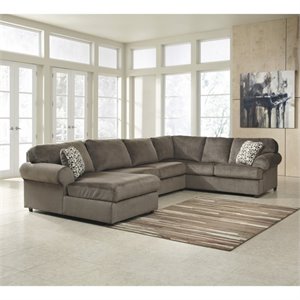 Jessa Place 3 Piece Microfiber Chaise Sectional ..