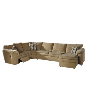 Coats 4 Piece Chaise Fabric Sectional in Dune