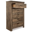 Signature Design by Ashley Trinell 5 Drawer Wood Chest in Brown