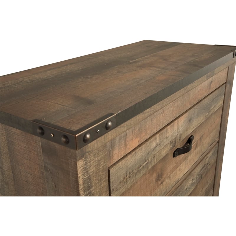 Signature Design by Ashley Trinell 5 Drawer Wood Chest in Brown