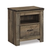 Ashley Furniture Trinell 1 Drawer Wood Nightstand in Brown