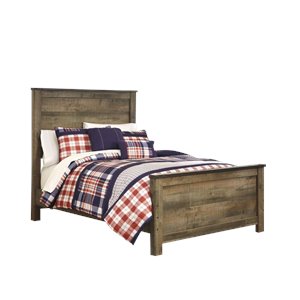 ashley trinell panel bed in brown