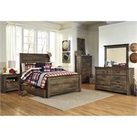 Ashley Furniture Trinell 7 Piece Wood Twin Panel Bedroom Set