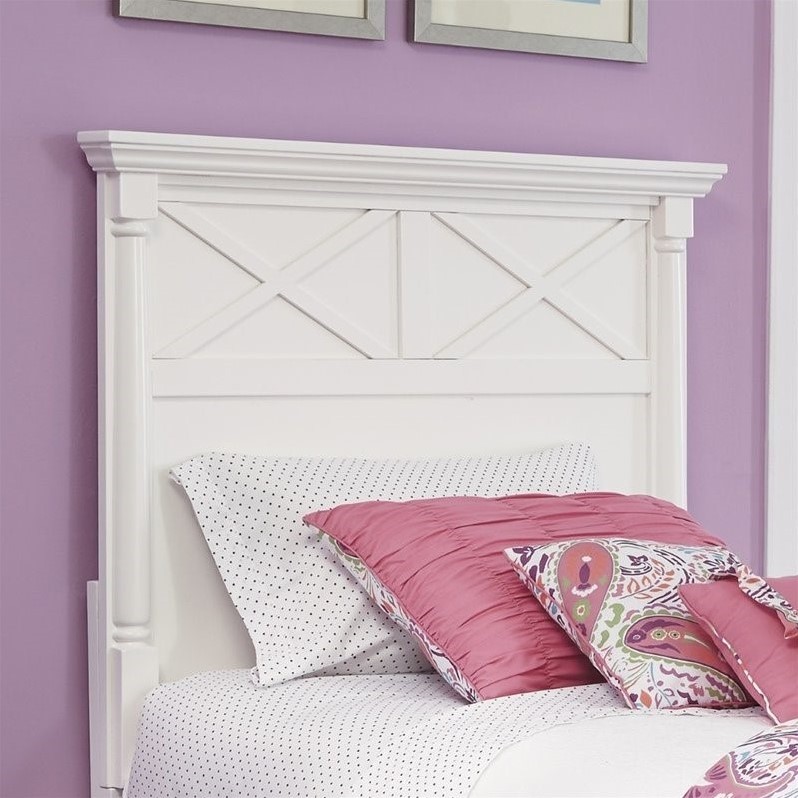 Ashley Furniture Kaslyn Wood Twin Panel Headboard in White Cymax Business