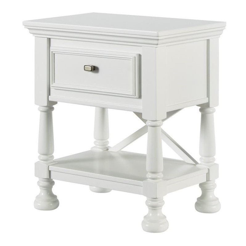 Ashley Furniture Kaslyn 1 Drawer Wood Nightstand in White