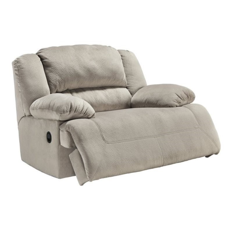 Ashley Toletta Fabric Wide Seat Recliner in Granite 5670352